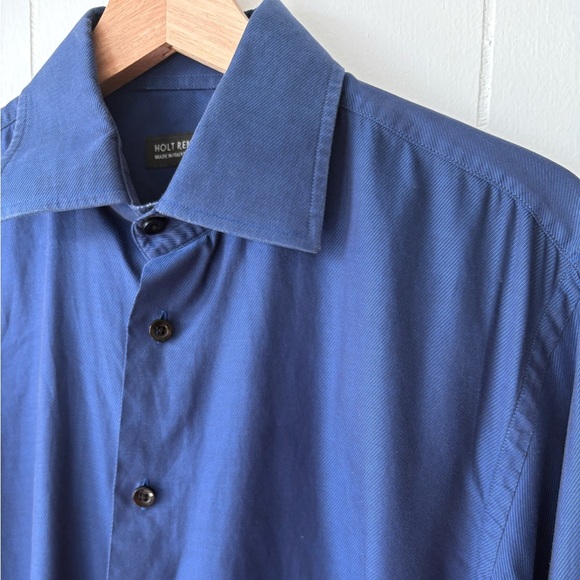 Holt Renfrew Blue Button Down Shirt - Picture 1 of 8